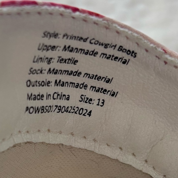 SweetHoney Floral White Cowboy Boots - Picture 8 of 8